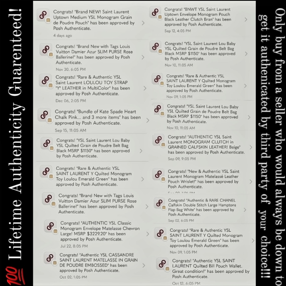 Lifetime Authenticity Guarenteed! Buy w/Confidence from Posh Ambassador 5 Stars!